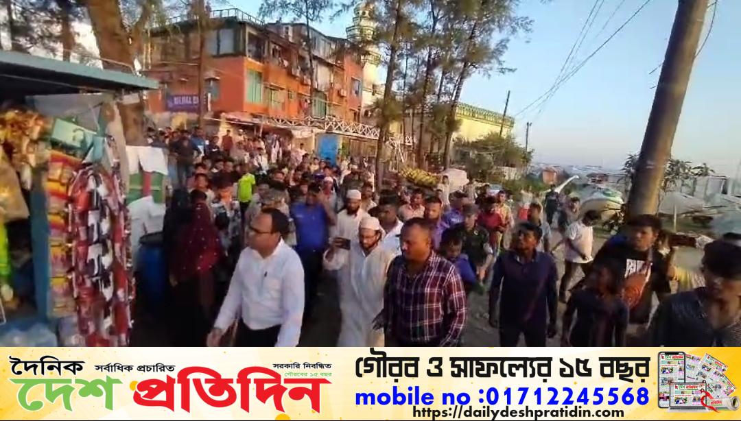 কক্সবাজার সুগন্ধা পয়েন্ট থেকে লাবনী পয়েন্টে  অবৈধ দোকান উচ্ছেদ অভিযান পরিচালনা করেন জেলা প্রশাসক