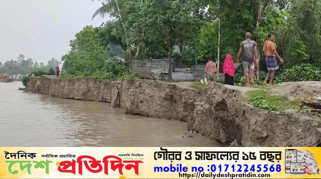 যমুনা নদীর ভাঙ্গনে গৃহহীন হচ্ছে শত শত পরিবার