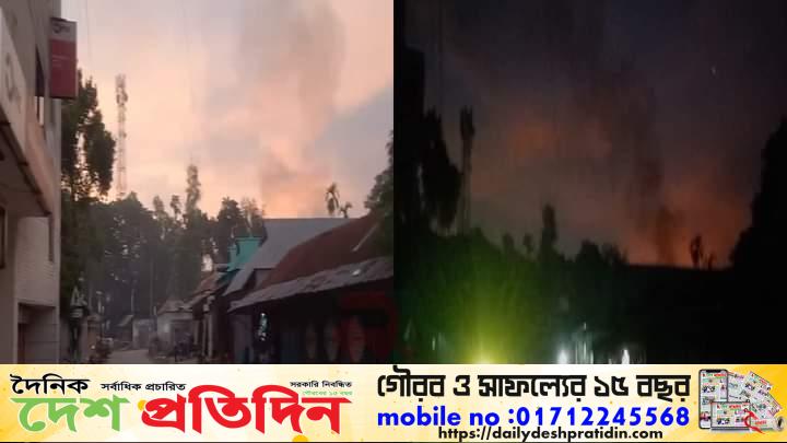 রাজিবপুরের সমেল মোড়ে  প্লাস্টিক পুড়ে নষ্ট করছে পরিবেশ
