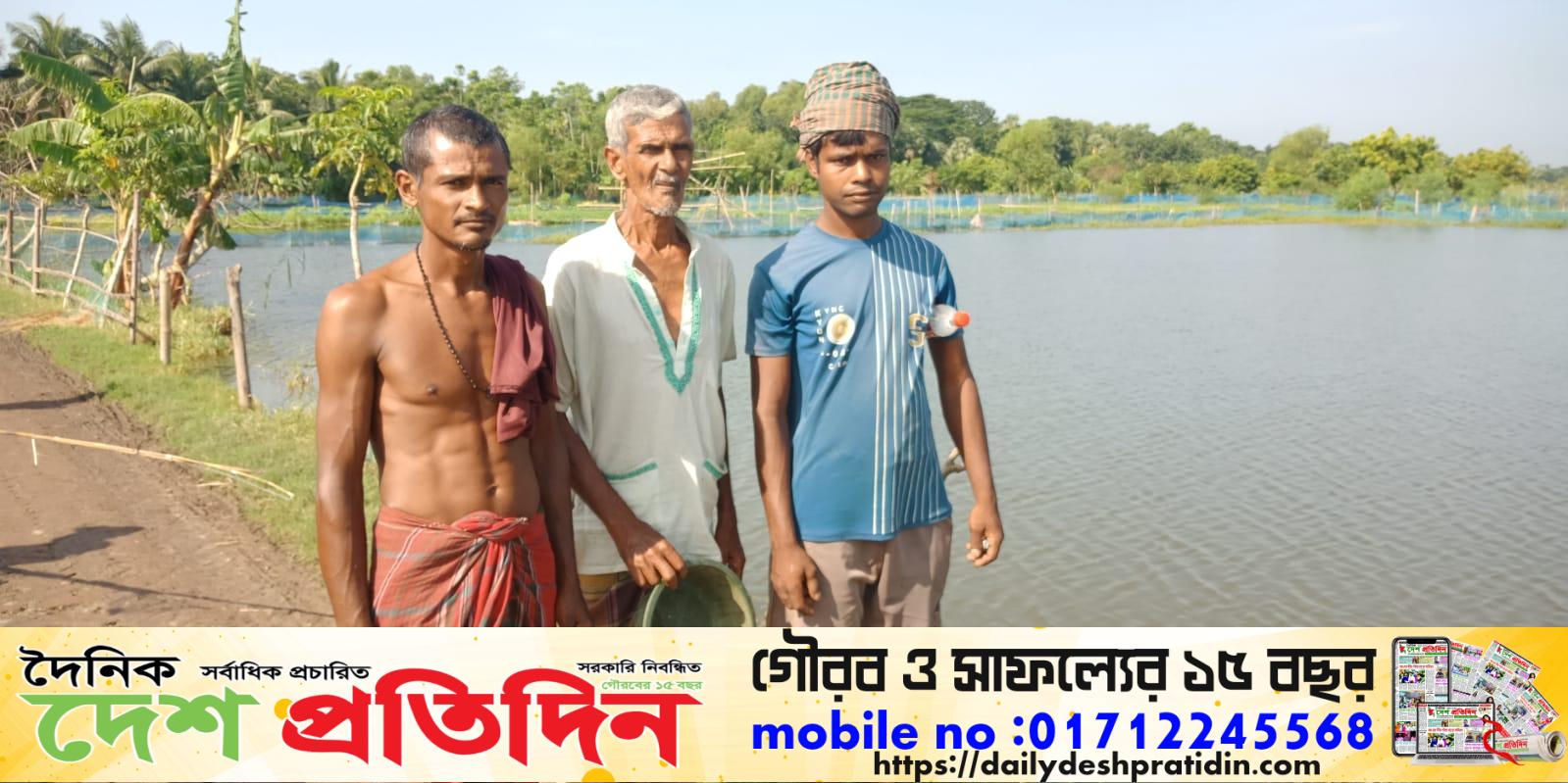 বাঘারপাড়া উপজেলার বিল কাঠুরিয়ার প্রায় শতাধিক মৎস ঘের ভেসে কোটি টাকার ক্ষতি 