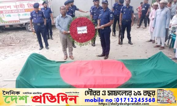 কাজিপুরে যমুনা পার হয়ে বীর মুক্তিযোদ্ধাকে শ্রদ্ধা নিবেদন