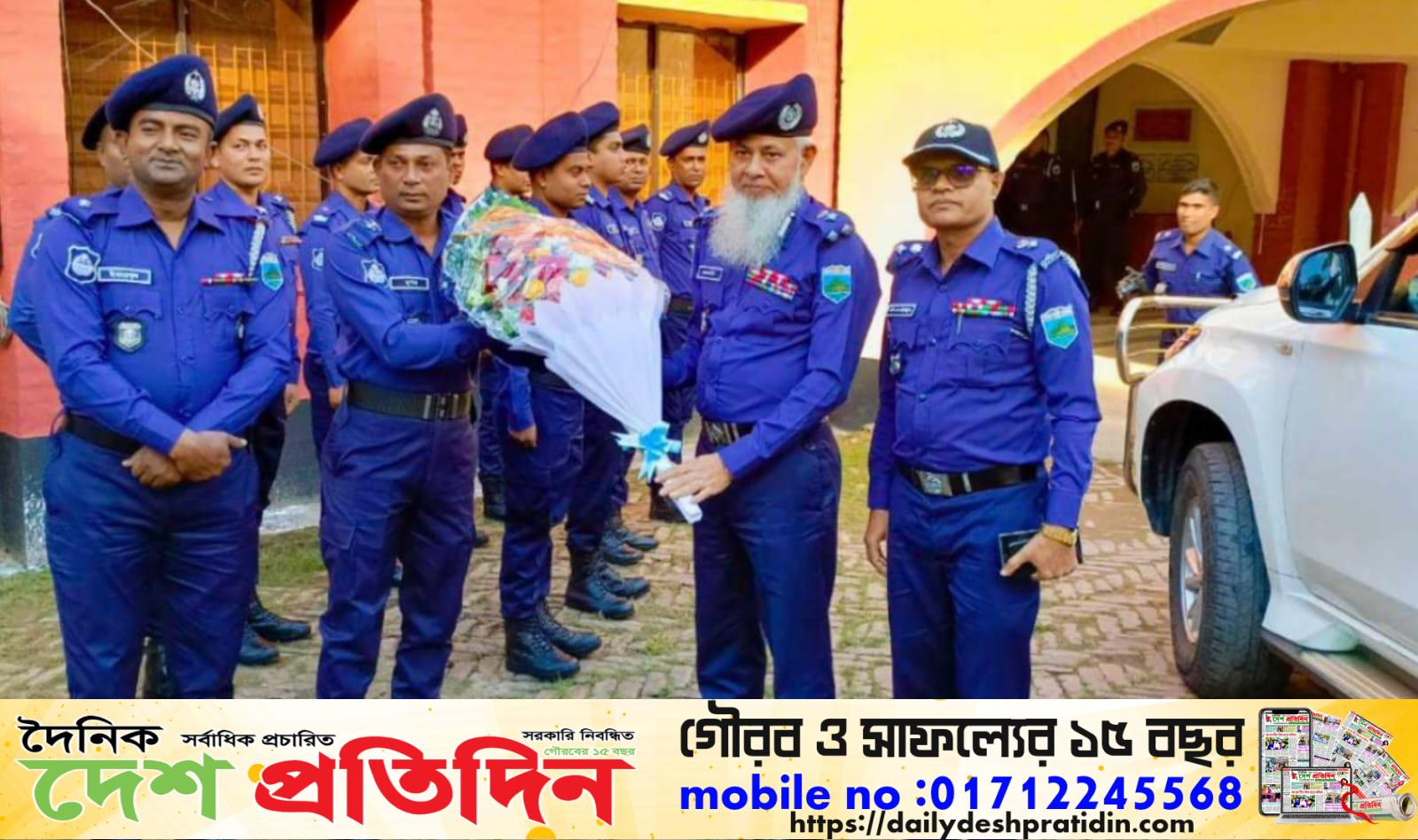 জয়পুরহাটের পাঁচবিবি থানা পরিদর্শন করেন রাজশাহী রেঞ্জের ডিআইজি