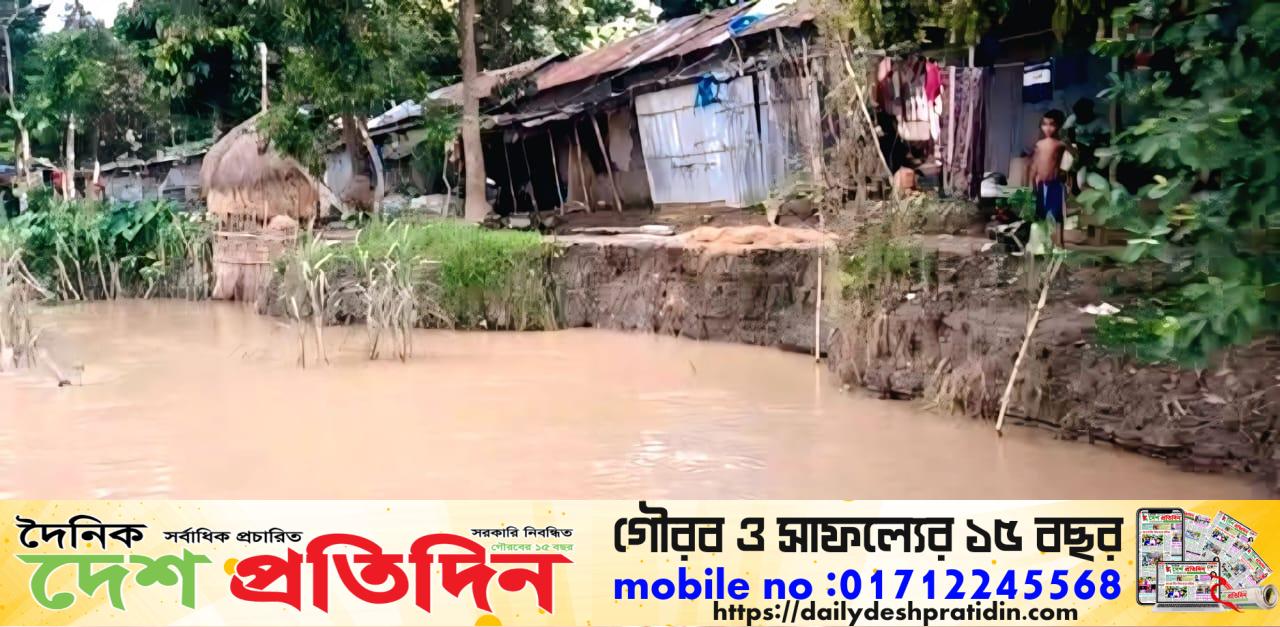 ছাতকে বিভিন্ন জায়গায় নদীর তীরবর্তী আকস্মিক ভাঙন