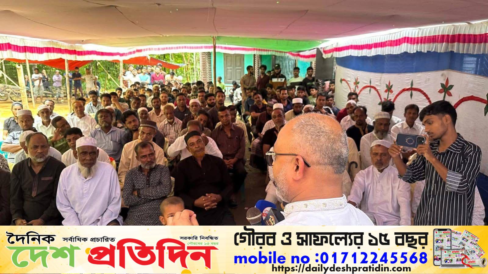 বড়লেখায় তারেক রহমানের ৩১ দফার লিফলেট বিতরণ