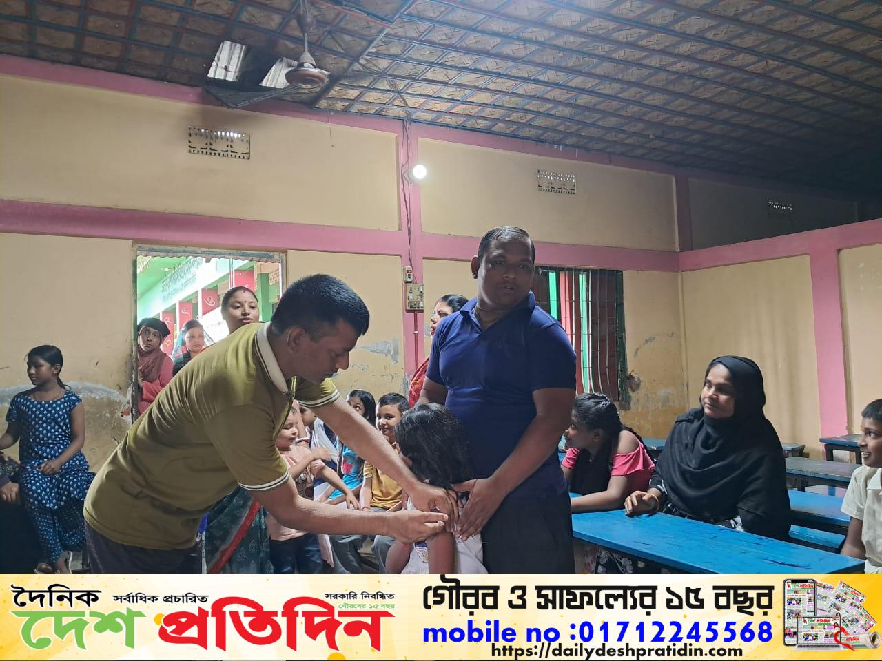 ওসমানীনগরে টাইফয়েড টিকা দান কর্মসূচি অনুষ্ঠিত
