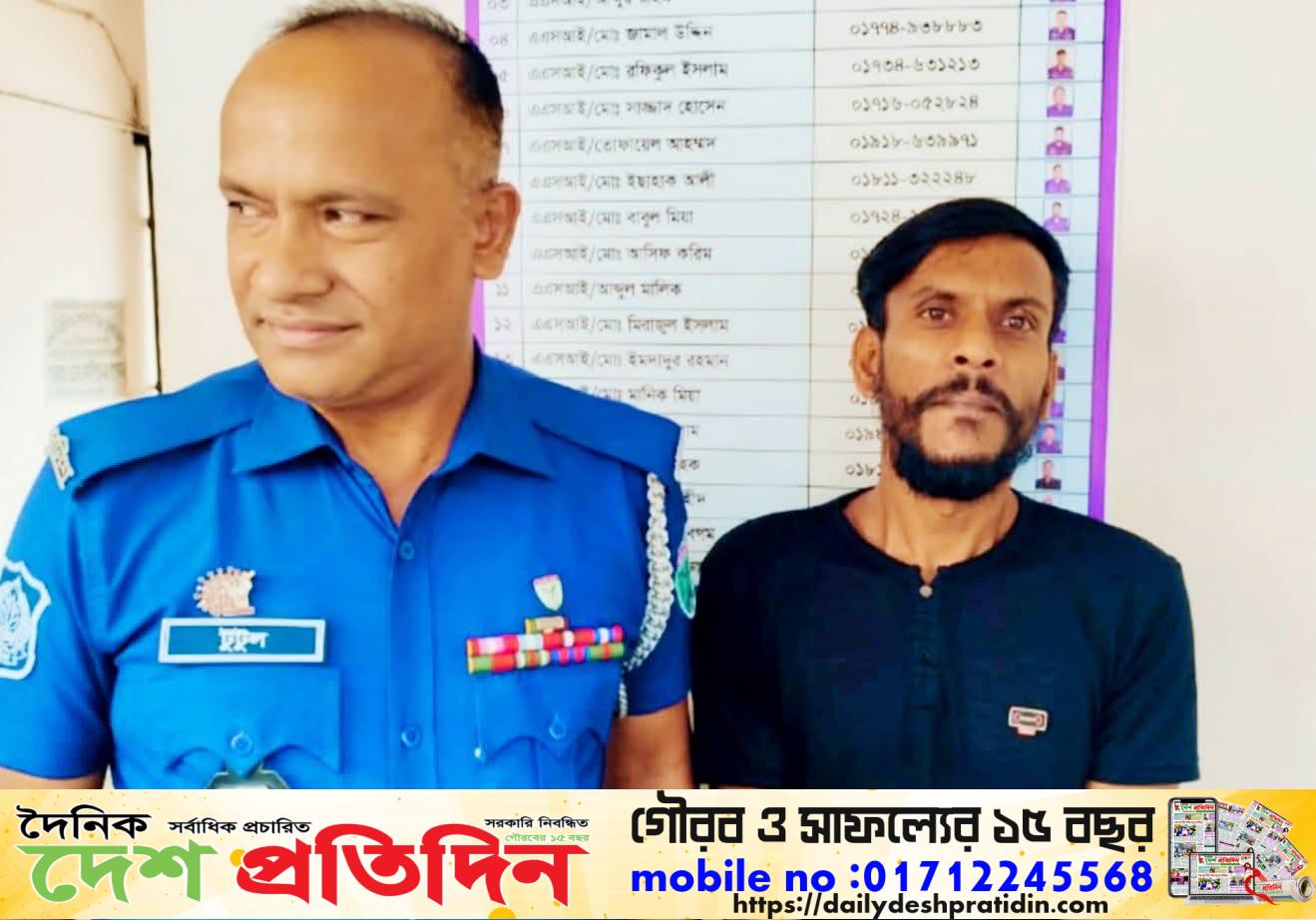কুলাউড়ায় আন্তঃথানা ঢাকাত দলের সদস্য ইদ্রিস আলী গেফতার