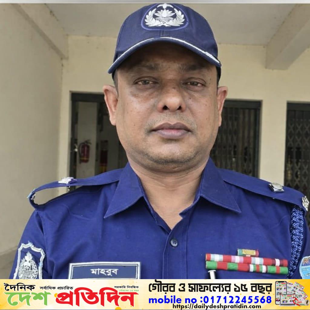 নিকলী থানায় নতুন ওসি মাহবুবুর রহমানের যোগদান