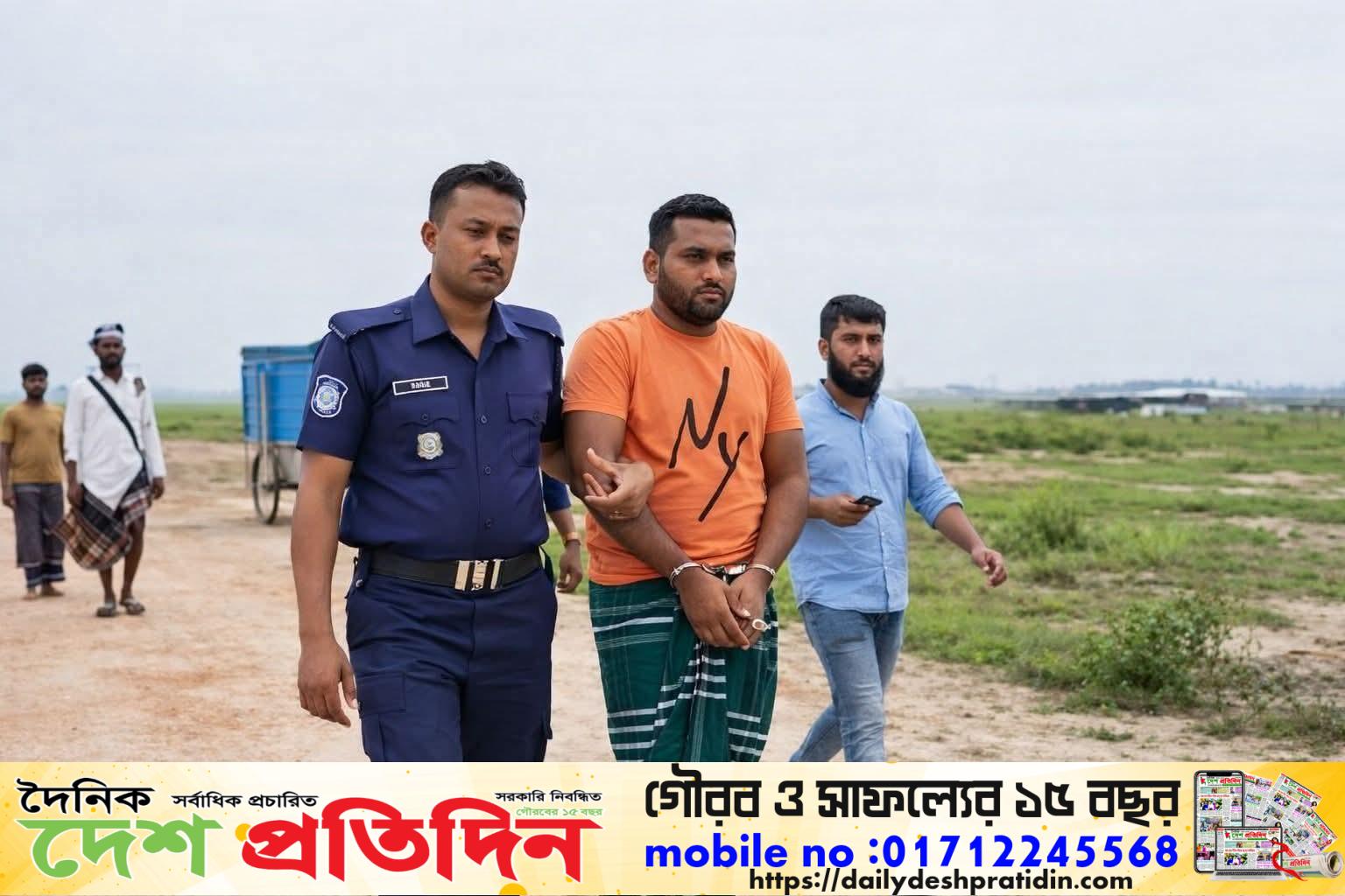 নিকলীতে ধনু নদীতে অবৈধ বালু উত্তোলন: ড্রেজারসহ যুবক আটক, জরিমানা ৫ লাখ টাকা