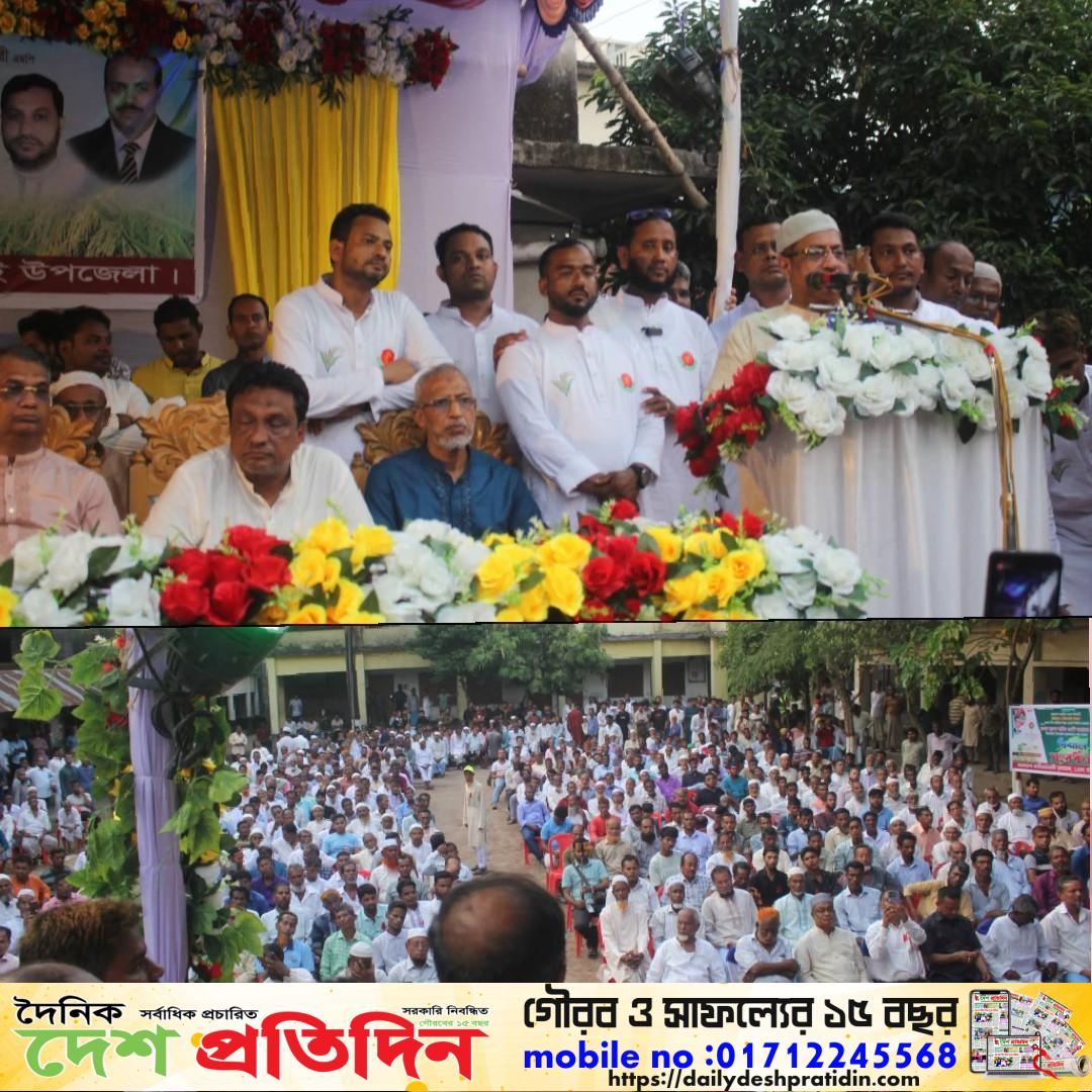 মীরসরাইয়ে নবনির্বাচিত এমপি নুরুল আমিনকে সংবর্ধনা