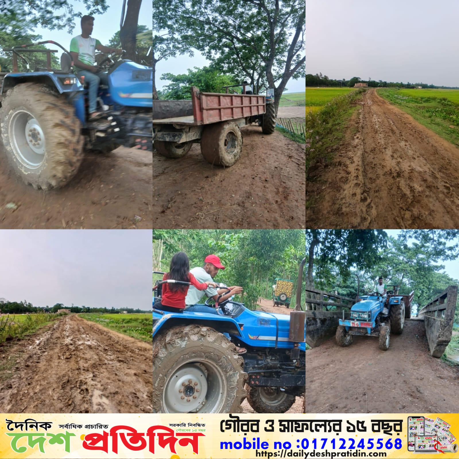 বৃষ্টিতে রাস্তার বেহাল দশা, ভোগান্তিতে ফতেহপুর–সাবাজপুর গ্রামের মানুষ
